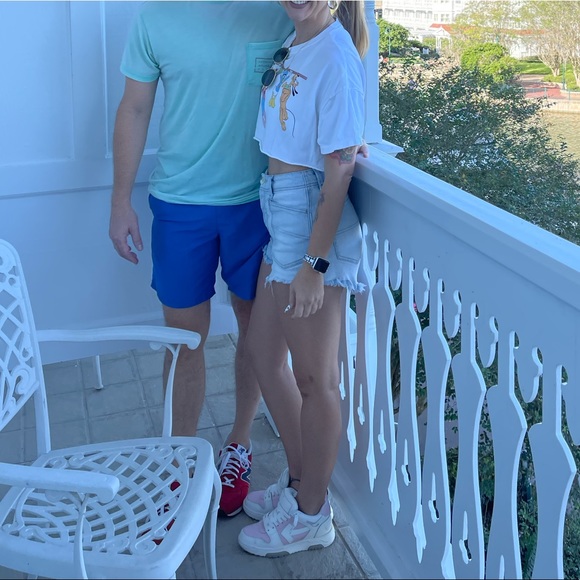 Off-White Logo Leather Pink & White Sneakers - Picture 9 of 9